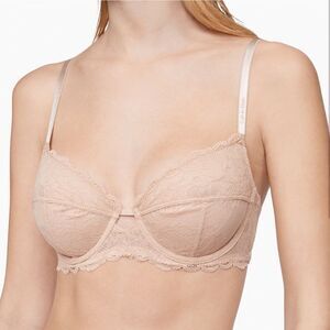 Calvin Klein Seductive Comfort Unlined Full Coverage Lacy Bra Size 38B NWT